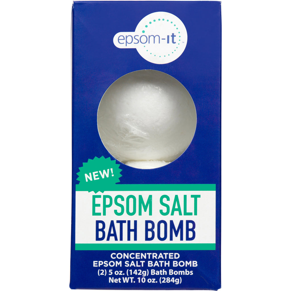 Experience deep relaxation with Epsom-It's Epsom Salt Bath Bomb. This no-frills, concentrated bath bomb eases aches and soreness with 7% Epsom Salt. Natural, paraben-free, and gentle on the skin, it's the perfect drop-and-soak solution for a rejuvenating bath.